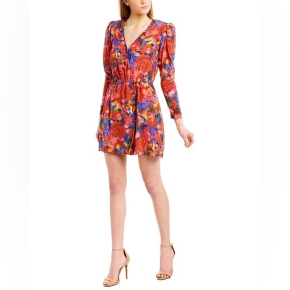 The Kooples Summer Night Floral-Print Silk Mini Dress - Picture 8 of 16